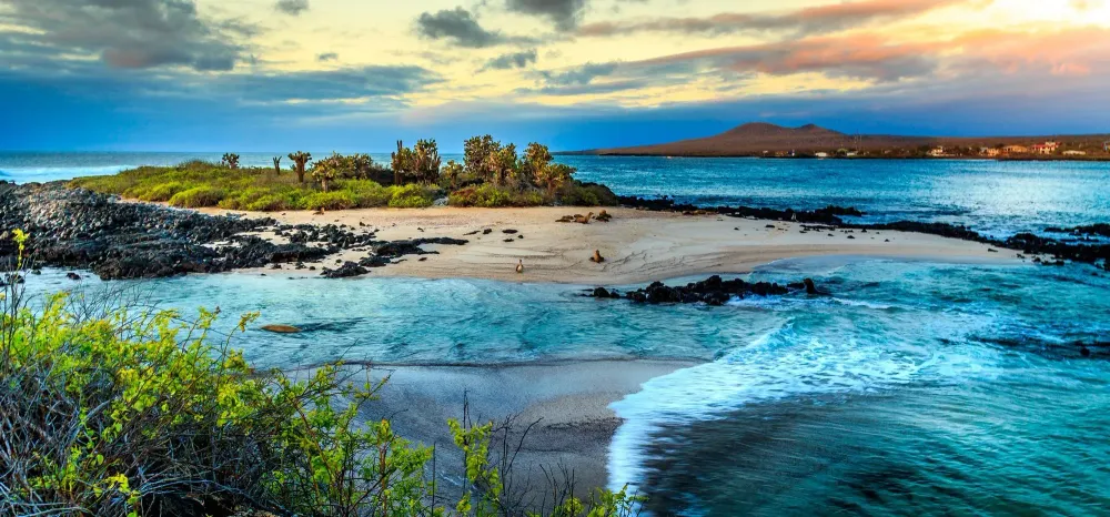 Aerial view of the Galapagos Islands